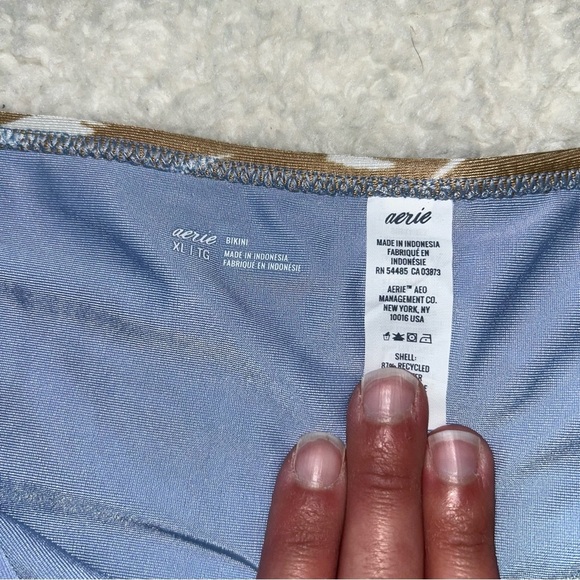 Aerie Patterned Gold Glitter Bikini Bottoms XL NEW - Picture 2 of 5